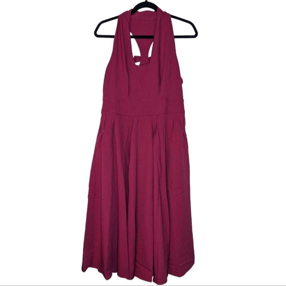 NWT Women's Miss Candyfloss Myra-Cerise Retro Red Swing Dress, Size XL - Picture 5 of 7
